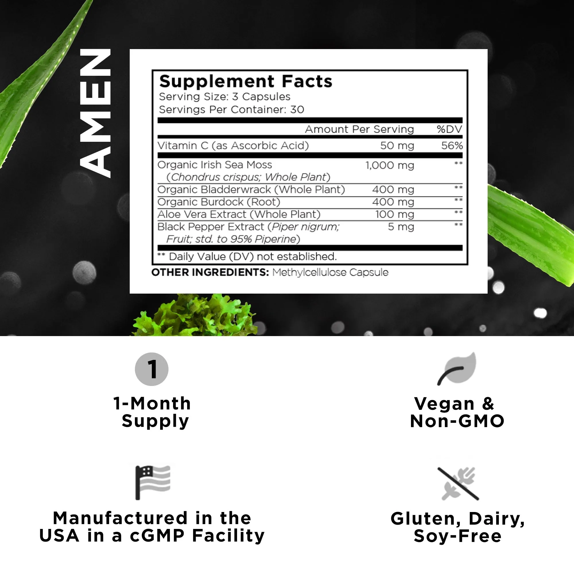 Codeage Amen Sea Moss Seaweed Superfood