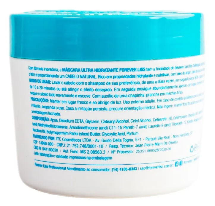 Ultra Moisturizing Mask Organic Deep Hair Mask  250g - Forever Liss